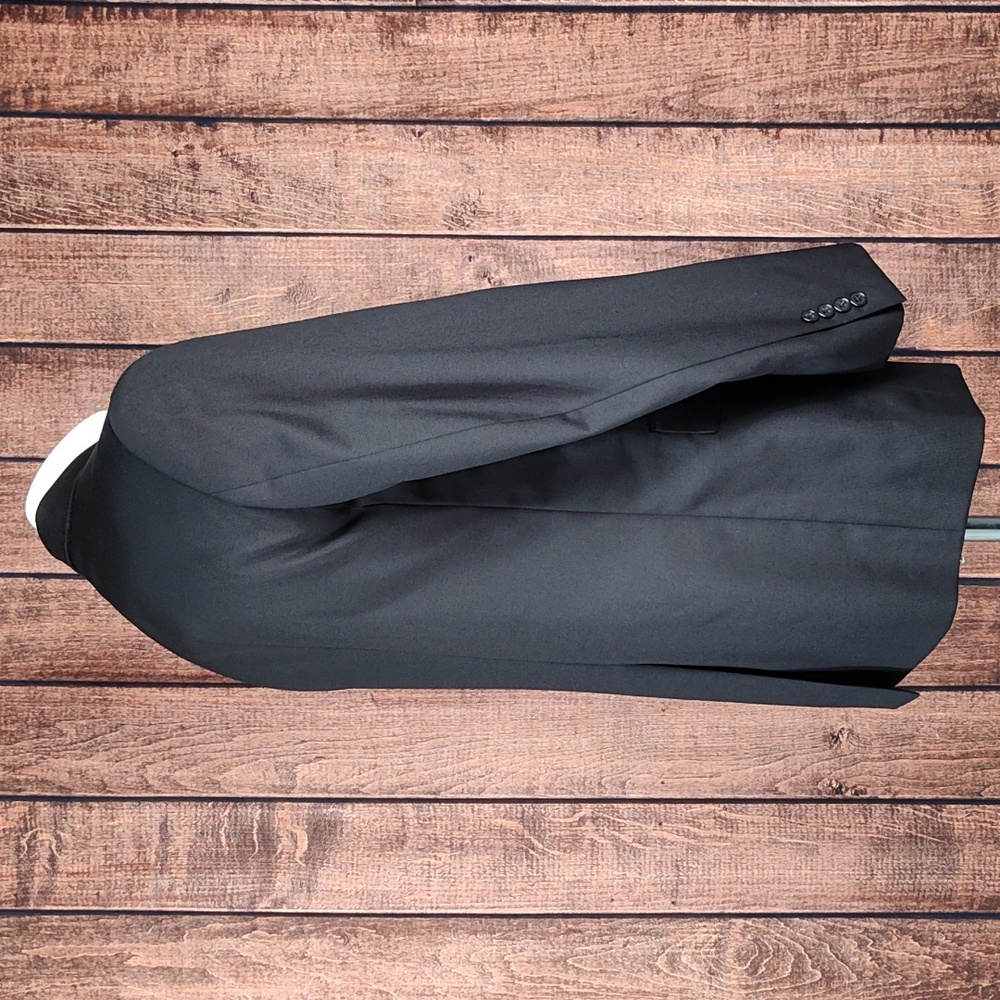 Black Wool Single Breast 2 Button Single Vent Men… - image 3